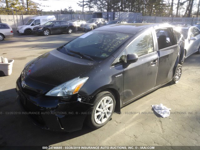 JTDZN3EU5E3325884 - 2014 TOYOTA PRIUS V BLACK photo 2