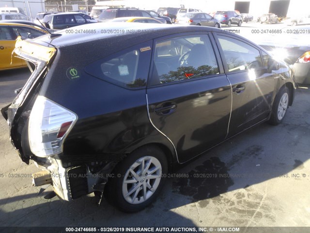 JTDZN3EU5E3325884 - 2014 TOYOTA PRIUS V BLACK photo 4