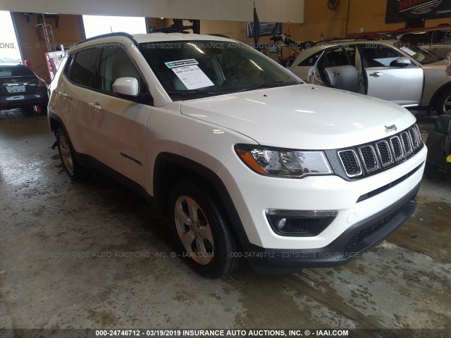 3C4NJCBBXKT654559 - 2019 JEEP COMPASS LATITUDE WHITE photo 1