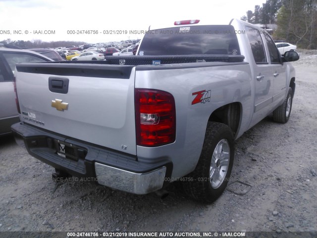 3GCPKSE70CG177674 - 2012 CHEVROLET SILVERADO K1500 LT SILVER photo 4