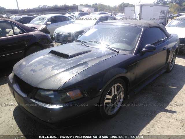 1FAFP45X52F133247 - 2002 FORD MUSTANG GT BLACK photo 2