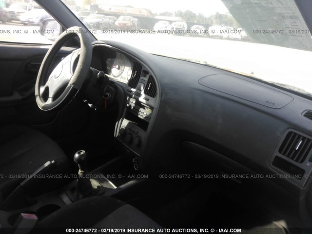 KMHDN56D45U170657 - 2005 HYUNDAI ELANTRA GLS/GT SILVER photo 5