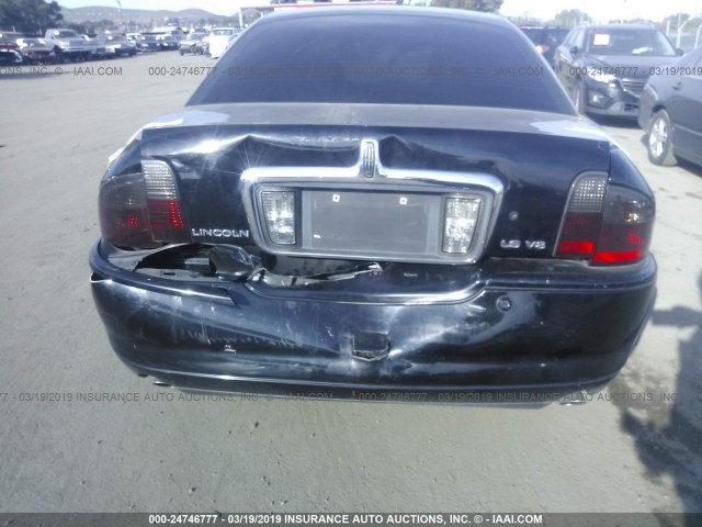 1LNHM87A15Y653624 - 2005 LINCOLN LS BLACK photo 6