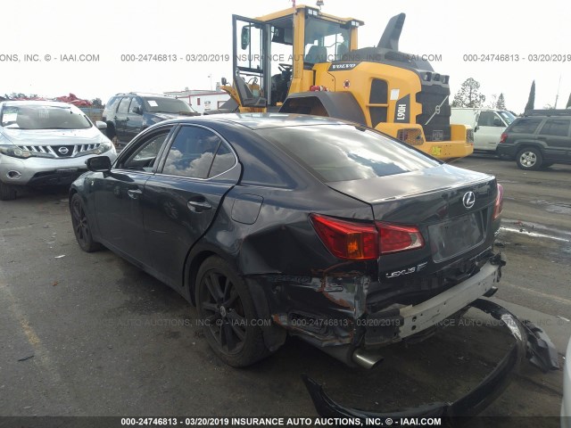 JTHBK262565018656 - 2006 LEXUS IS 250 GRAY photo 3