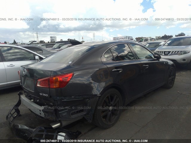 JTHBK262565018656 - 2006 LEXUS IS 250 GRAY photo 4