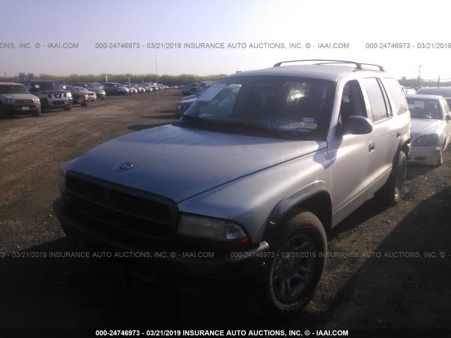 1B4HR38N12F158189 - 2002 DODGE DURANGO SPORT/SXT SILVER photo 2