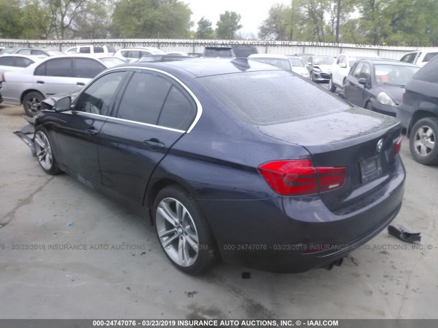 WBA8B9G32HNU57129 - 2017 BMW 330 I BLUE photo 3