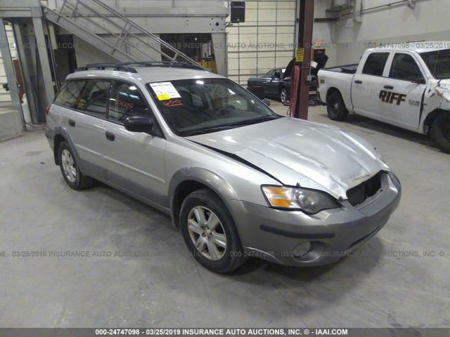 4S4BP61C757303397 - 2005 SUBARU LEGACY OUTBACK 2.5I SILVER photo 1