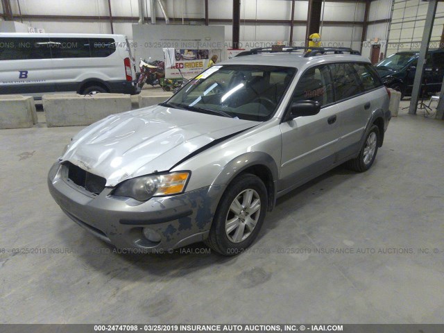 4S4BP61C757303397 - 2005 SUBARU LEGACY OUTBACK 2.5I SILVER photo 2