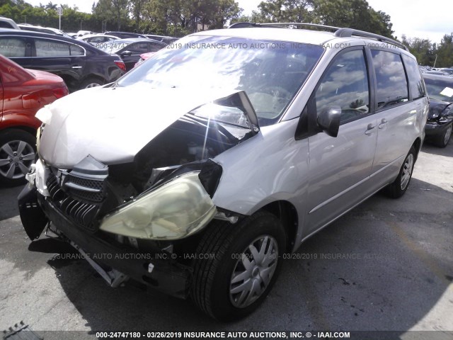 5TDZA23C35S247118 - 2005 TOYOTA SIENNA CE/LE SILVER photo 2