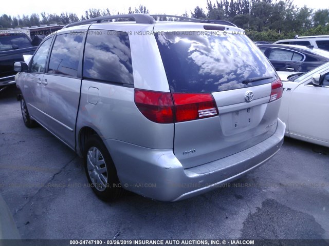 5TDZA23C35S247118 - 2005 TOYOTA SIENNA CE/LE SILVER photo 3