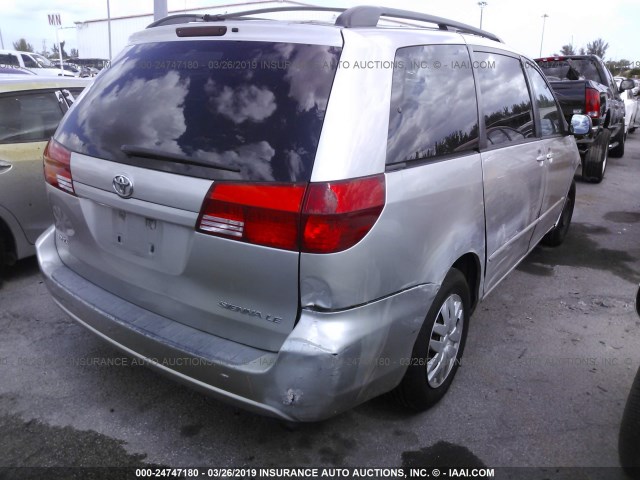 5TDZA23C35S247118 - 2005 TOYOTA SIENNA CE/LE SILVER photo 4