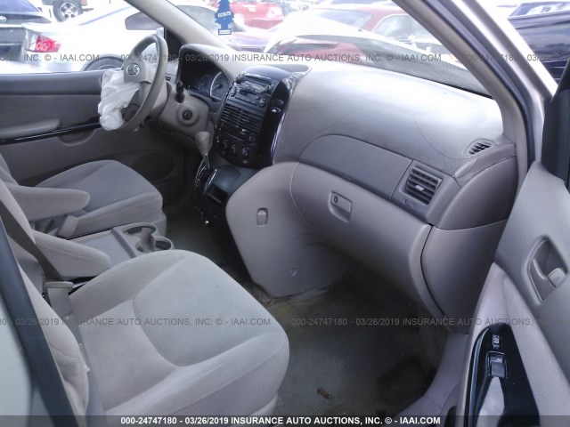 5TDZA23C35S247118 - 2005 TOYOTA SIENNA CE/LE SILVER photo 5