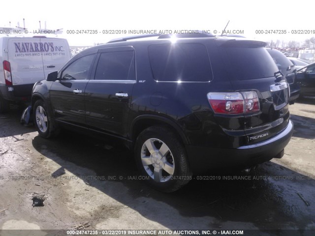 1GKEV33738J128695 - 2008 GMC ACADIA SLT-2 BLACK photo 3