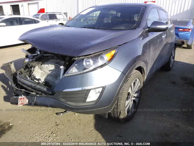 KNDPCCA21B7101811 - 2011 KIA SPORTAGE EX/SX GRAY photo 2