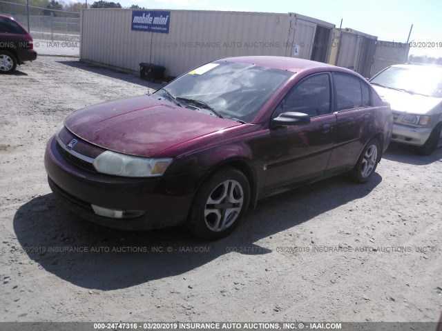 1G8AK52FX4Z194738 - 2004 SATURN ION LEVEL 3 MAROON photo 2