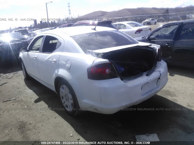 1B3BD4FB9BN606076 - 2011 DODGE AVENGER EXPRESS WHITE photo 3