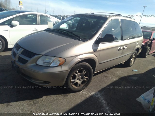 1D4GP45R44B534253 - 2004 DODGE CARAVAN SXT GOLD photo 2