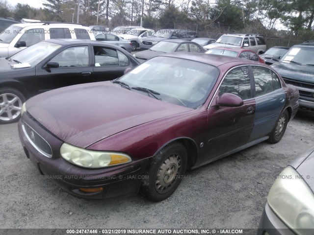 1G4HR54K52U206939 - 2002 BUICK LESABRE LIMITED MAROON photo 2