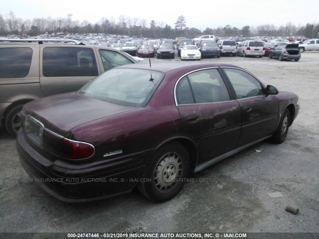 1G4HR54K52U206939 - 2002 BUICK LESABRE LIMITED MAROON photo 4