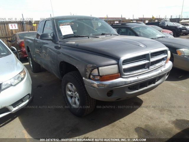 1D7HG42N74S618544 - 2004 DODGE DAKOTA SLT GRAY photo 1