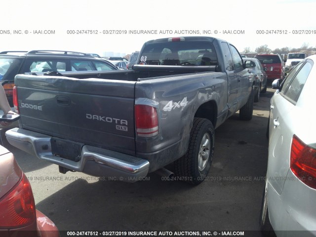 1D7HG42N74S618544 - 2004 DODGE DAKOTA SLT GRAY photo 4