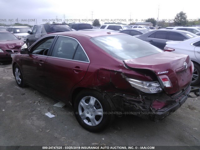 4T1BF3EKXBU160879 - 2011 TOYOTA CAMRY SE/LE/XLE RED photo 3