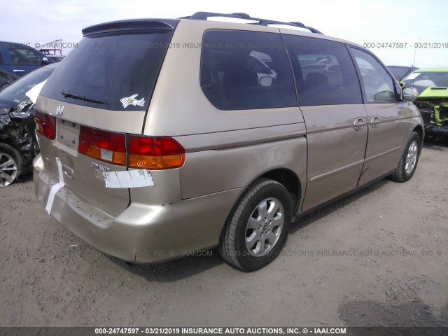 2HKRL18042H507305 - 2002 HONDA ODYSSEY EXL GOLD photo 4