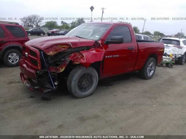 3C6JD6AT2CG250822 - 2012 DODGE RAM 1500 ST RED photo 2