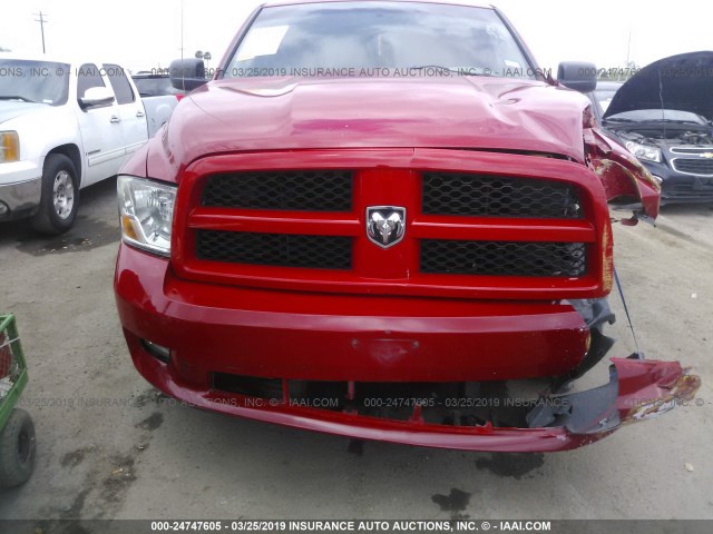 3C6JD6AT2CG250822 - 2012 DODGE RAM 1500 ST RED photo 6