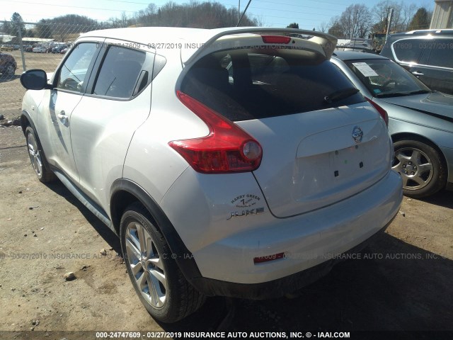 JN8AF5MV0DT217742 - 2013 NISSAN JUKE S/SV/SL WHITE photo 3