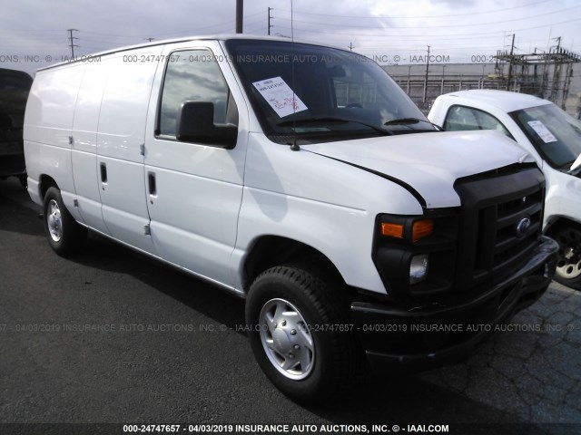 1FTNE1EW1BDB03126 - 2011 FORD ECONOLINE E150 VAN WHITE photo 1