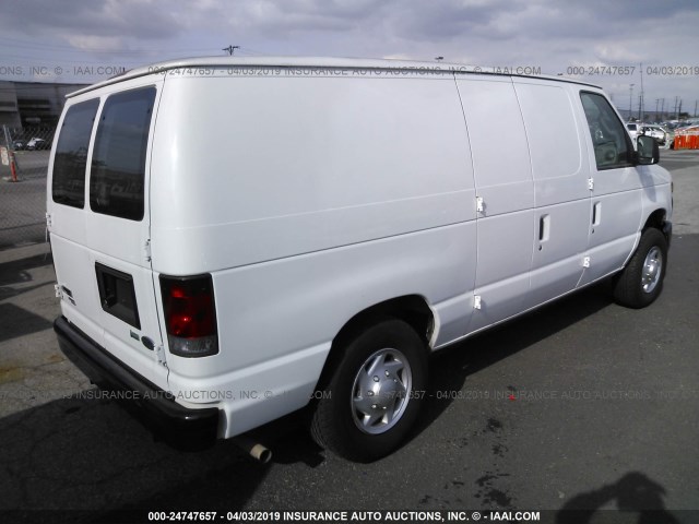 1FTNE1EW1BDB03126 - 2011 FORD ECONOLINE E150 VAN WHITE photo 4