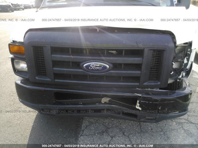 1FTNE1EW1BDB03126 - 2011 FORD ECONOLINE E150 VAN WHITE photo 6