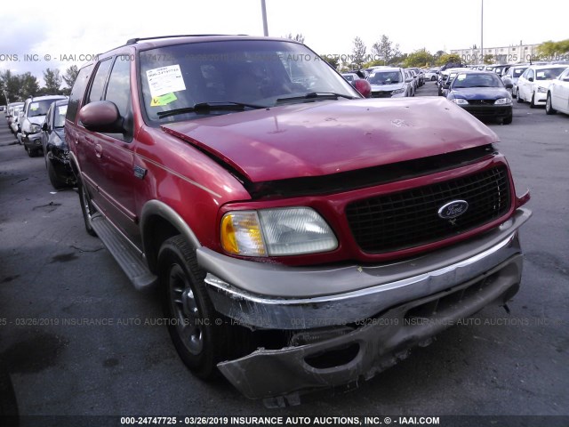 1FMRU17W12LA17107 - 2002 FORD EXPEDITION EDDIE BAUER RED photo 1