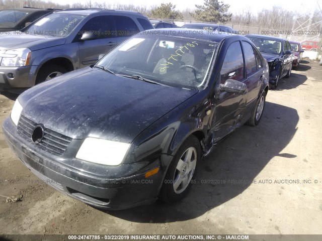 3VWSA29MXYM055410 - 2000 VOLKSWAGEN JETTA GLS BLACK photo 2