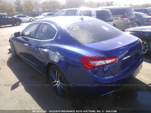 ZAM57XSA6E1090235 - 2014 MASERATI GHIBLI BLUE photo 3