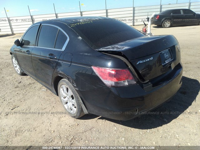 1HGCP26738A002180 - 2008 HONDA ACCORD EX BLACK photo 3