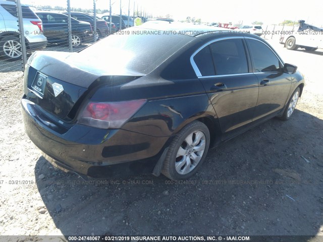 1HGCP26738A002180 - 2008 HONDA ACCORD EX BLACK photo 4