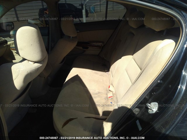 1HGCP26738A002180 - 2008 HONDA ACCORD EX BLACK photo 8