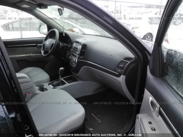 5NMSG13D69H258853 - 2009 HYUNDAI SANTA FE GLS BLUE photo 5