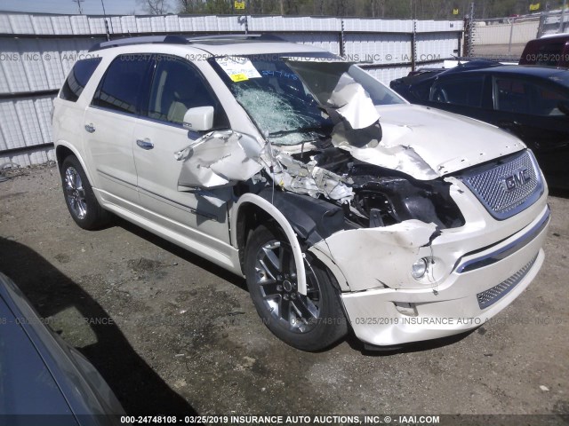 1GKKRTEDXCJ149983 - 2012 GMC ACADIA DENALI WHITE photo 1