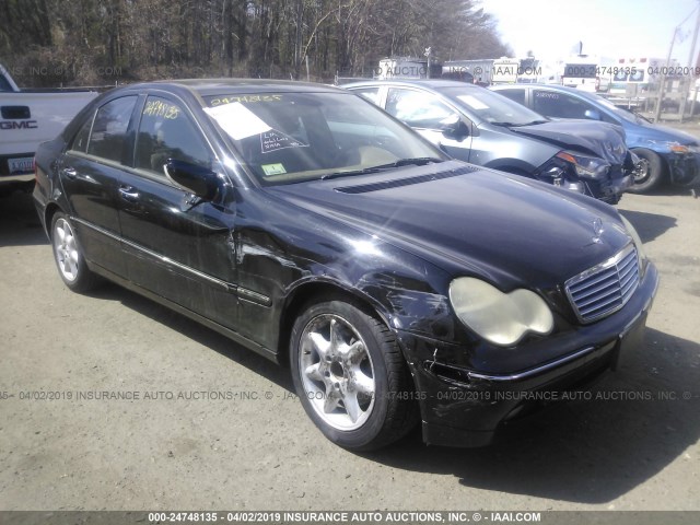 WDBRF81J14F514646 - 2004 MERCEDES-BENZ C 240 4MATIC BLACK photo 1