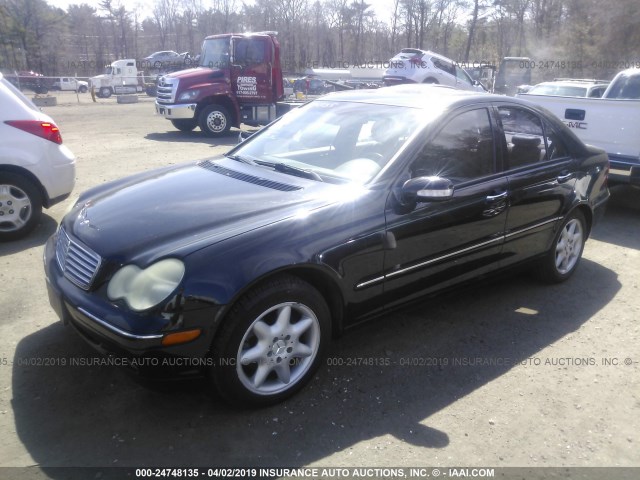 WDBRF81J14F514646 - 2004 MERCEDES-BENZ C 240 4MATIC BLACK photo 2