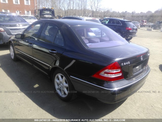 WDBRF81J14F514646 - 2004 MERCEDES-BENZ C 240 4MATIC BLACK photo 3