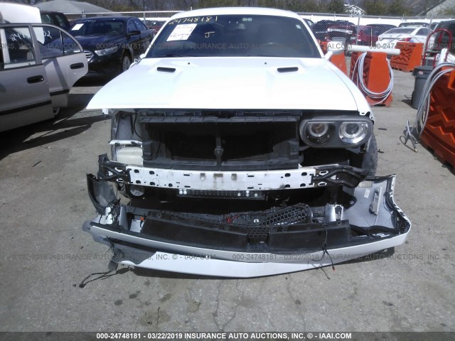 2C3CDYAG7DH675992 - 2013 DODGE CHALLENGER SXT WHITE photo 6