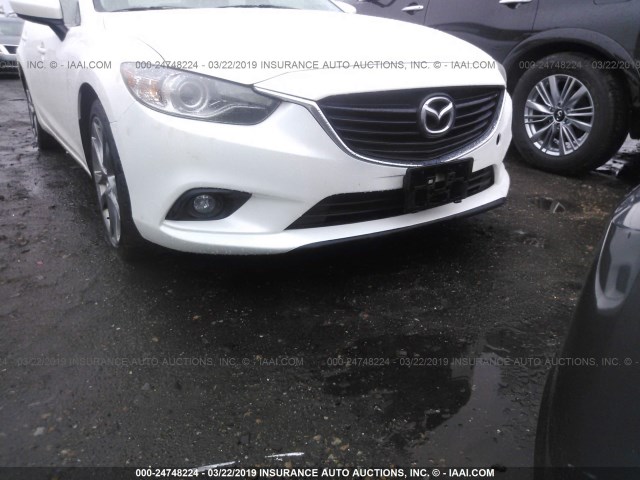 JM1GJ1W59E1110700 - 2014 MAZDA 6 GRAND TOURING WHITE photo 6