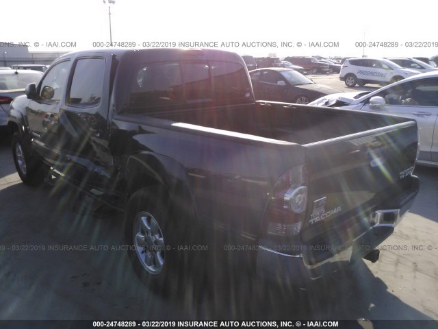 3TMJU62N49M081406 - 2009 TOYOTA TACOMA DOUBLE CAB PRERUNNER BLACK photo 3