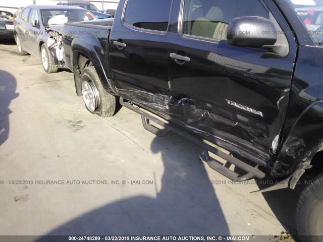 3TMJU62N49M081406 - 2009 TOYOTA TACOMA DOUBLE CAB PRERUNNER BLACK photo 6