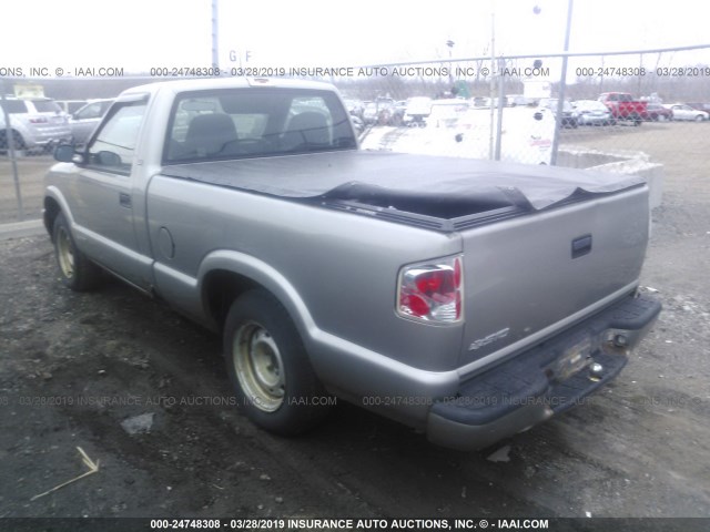 1GCCS14H338287949 - 2003 CHEVROLET S TRUCK S10 BEIGE photo 3